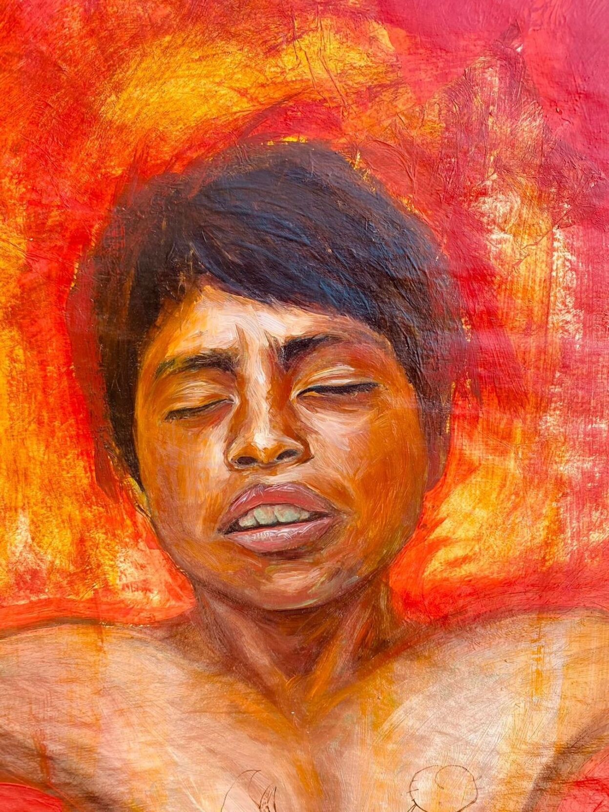 Untitled, acrylic on paper, Salomón Huerta (1992)
