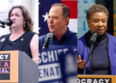 Reps. Katie Porter, Adam Schiff and Barbara Lee