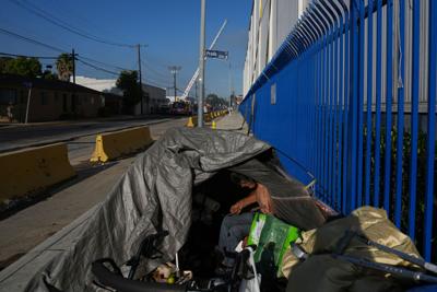 Homeless person in Boyle Heights