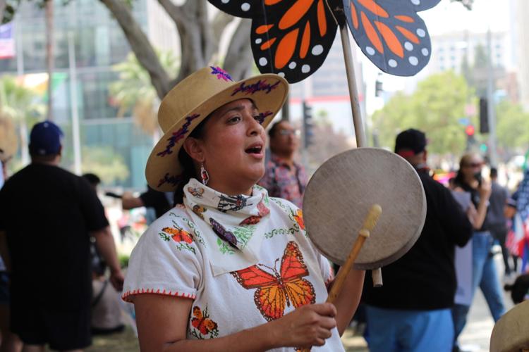 indigenous drummer woman