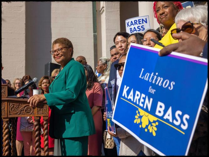 Los Angeles Mayor-Elect Karen Bass Holds News Conference After Election Win
