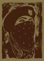 Chicana-Brown-Beret-Lithograph-Salomon-Huerta-2022