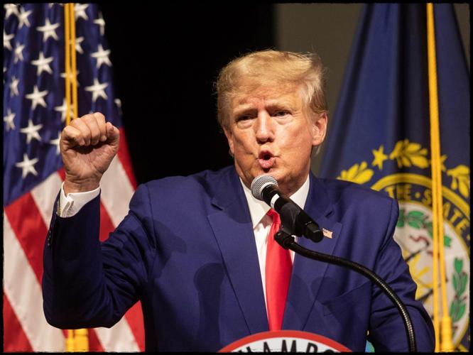 Former President Trump Speaks At New Hampshire Republican State Committee’s Annual Meeting