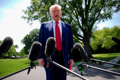 President Trump Departs The White House en route To Michigan