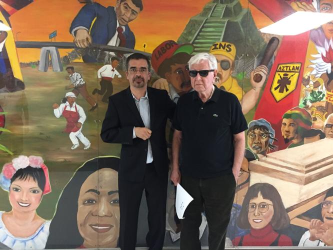 4-Dr. Aělvaro Huerta and Dr. Rodolfo F. AcunŢa, CSUN, April 25, 2018.JPG