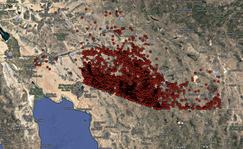 Humane Borders Death Map