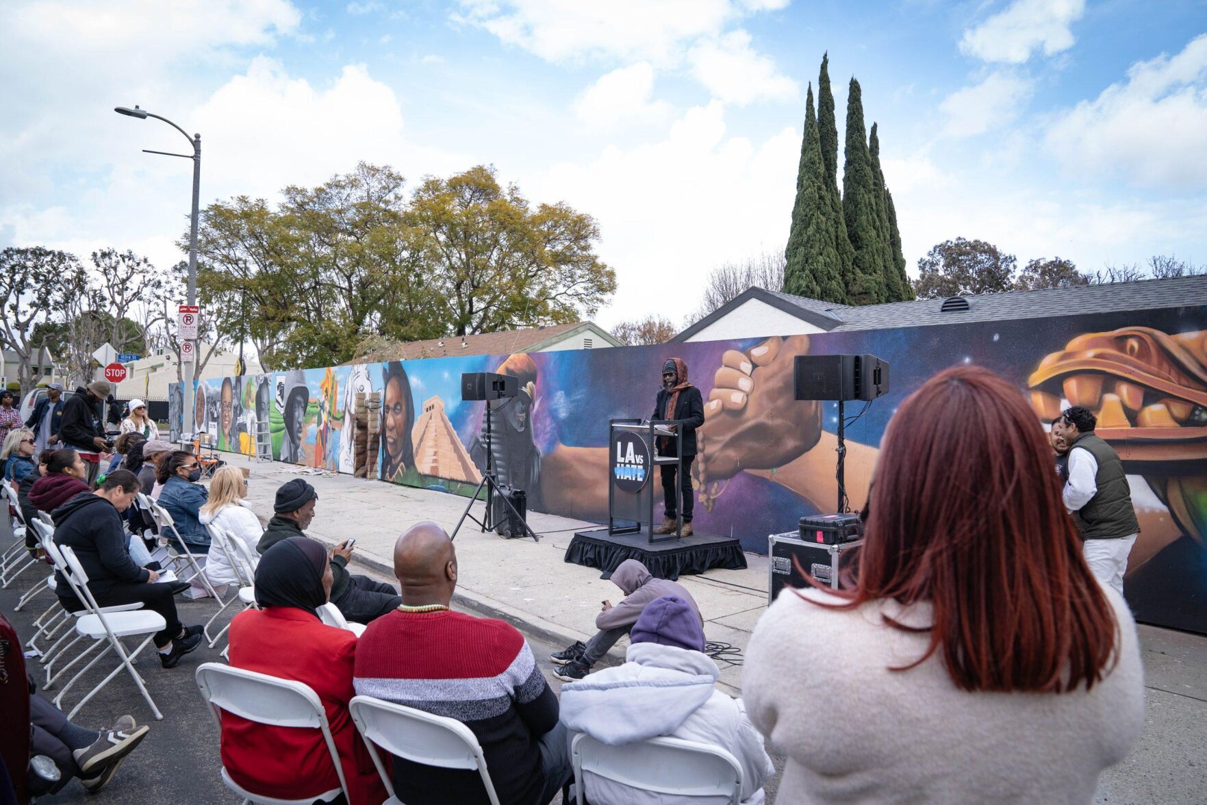 ANTI-HATE SERIES: LA vs Hate mural in Watts unifies Blacks and Latinos ...