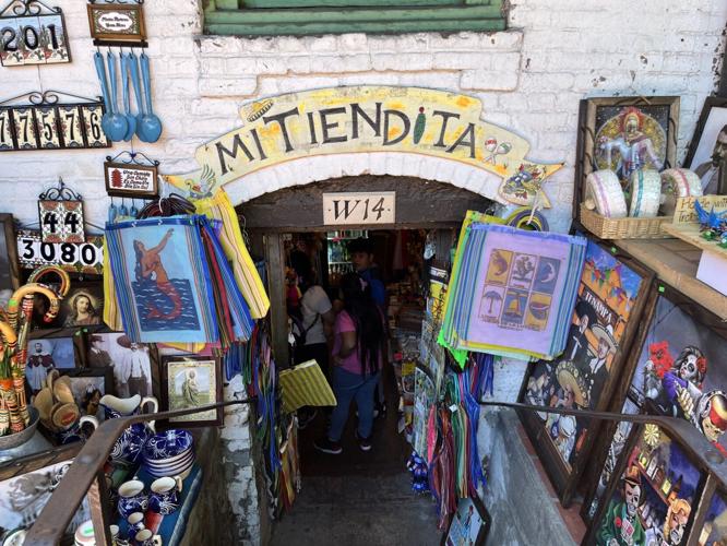6-The-walkway-to-Felix-Munozs-bunker-storefront-Munoz-Mexican-Store-which-sells-art-pottery-and-other-souvenirs.-Aug.-26-2023_-Photo-by-Marcos-Franco