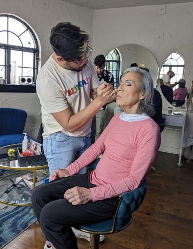 10_Jamie Diaz in makeup chair at Glam Haus Collective_Photo by Amelia Spinney_Courtesy of Greene Fort Productions, LLC