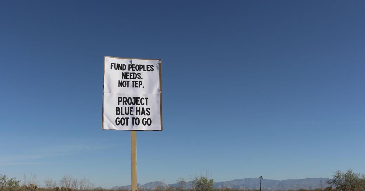 ‘We have the power to stop them’: Dozens protest as construction of Project Blue data center begins
