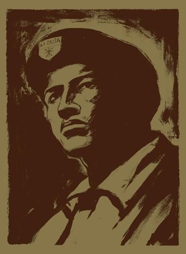Chicano-Brown-Beret-Lithograph-Salomon-Huerta-2022