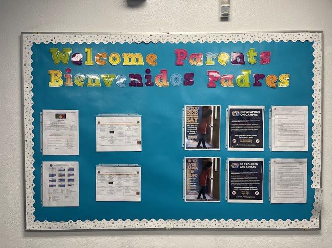 photo of Welcome parents in lobby_sign reads IF YOU SEE SOMETHING SAY SOMETHING.jpg