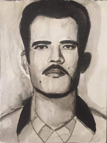 Salomon Huerta, Sr.,__ watercolor on paper, Salomoìn Huerta, Jr., (2019)