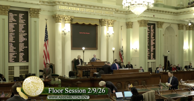 Assembly floor session 2/9/26