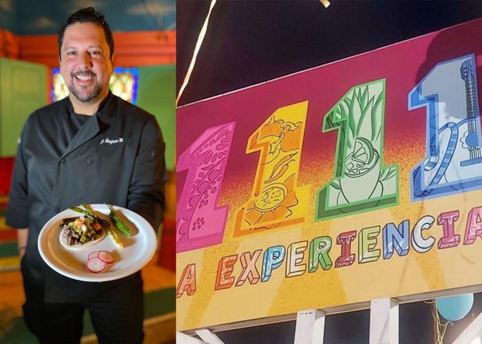Chef Juan Jose Sanjuan lll and 1111 sign
