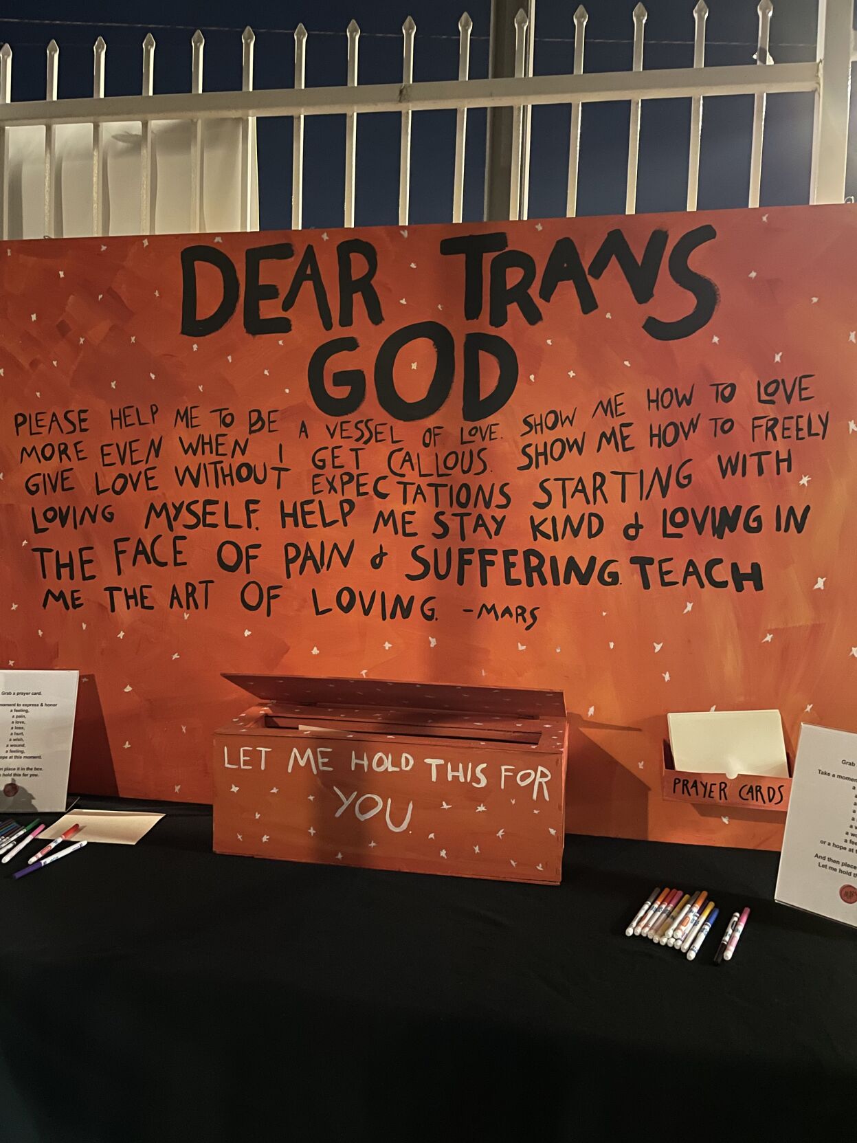 Trans God Prayer Board