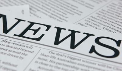 Newspaper headlines concept