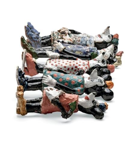 PHOTO 19_ Top to bottom_ Magdalena Suarez Frimkess, Minnie Mouse Wearing Venice Canals Dress, 2004, Minnie Mouse Wearing Pineapple and Palm Tree Pattern, 2005, Minnie Mouse in a White Dress with Red Polka Dots, 20.jpg