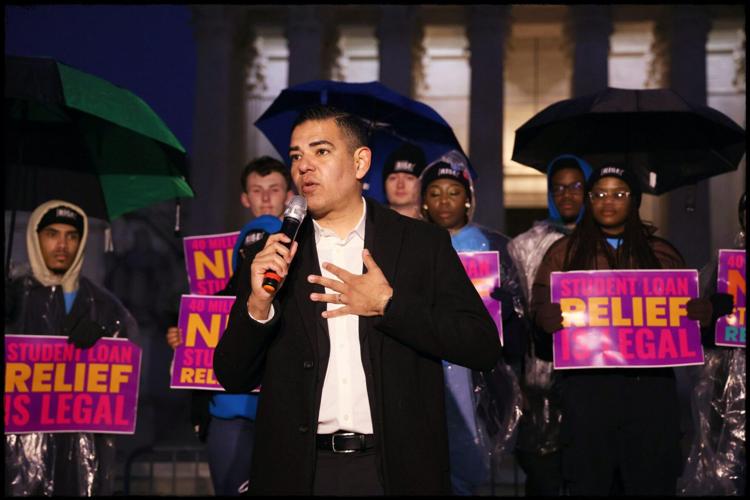 Student Loan Borrowers Gather At Supreme Court The Evening Before The Court Hears Two Cases On Student Loan Relief To State The Relief Is Legal And Needs To Happen Immediately