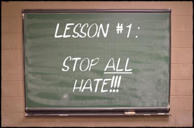 calo news chalkboard stop hate2
