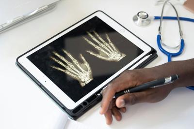 Ipad x ray stethoscope doctor