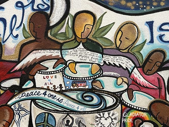 “Peace Wall” mural quote