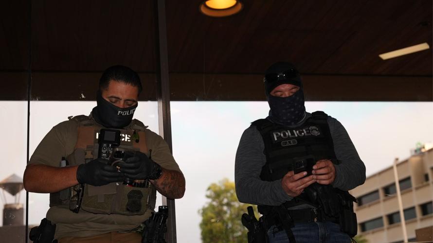 Masked immigration agents