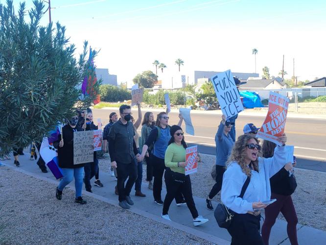 protest ice home depot