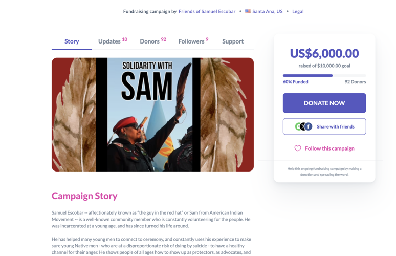 Sam Escobar fundraiser