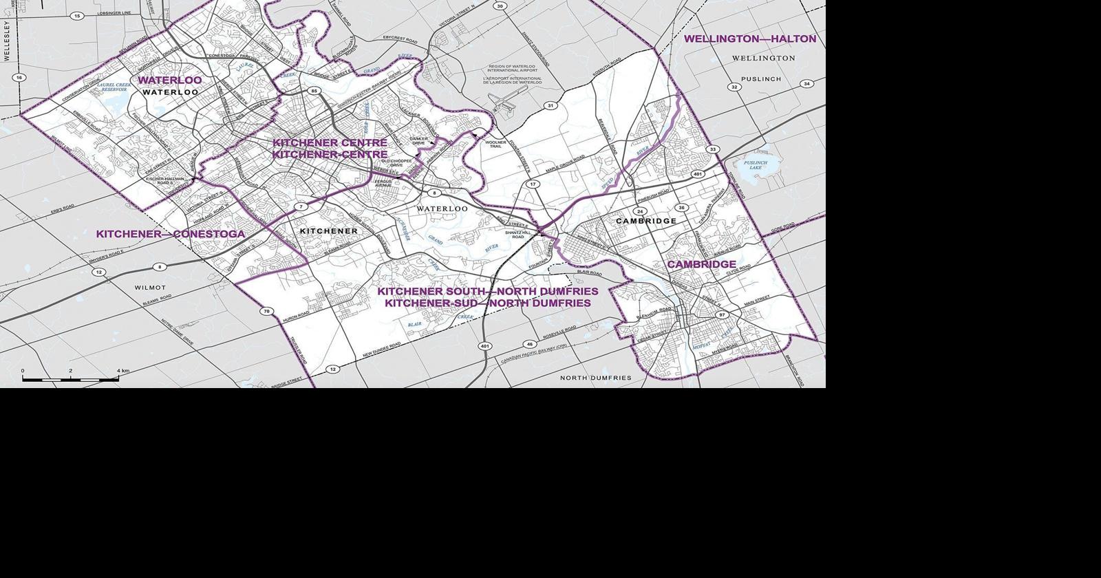 Rejigged federal electoral districts could see Cambridge change