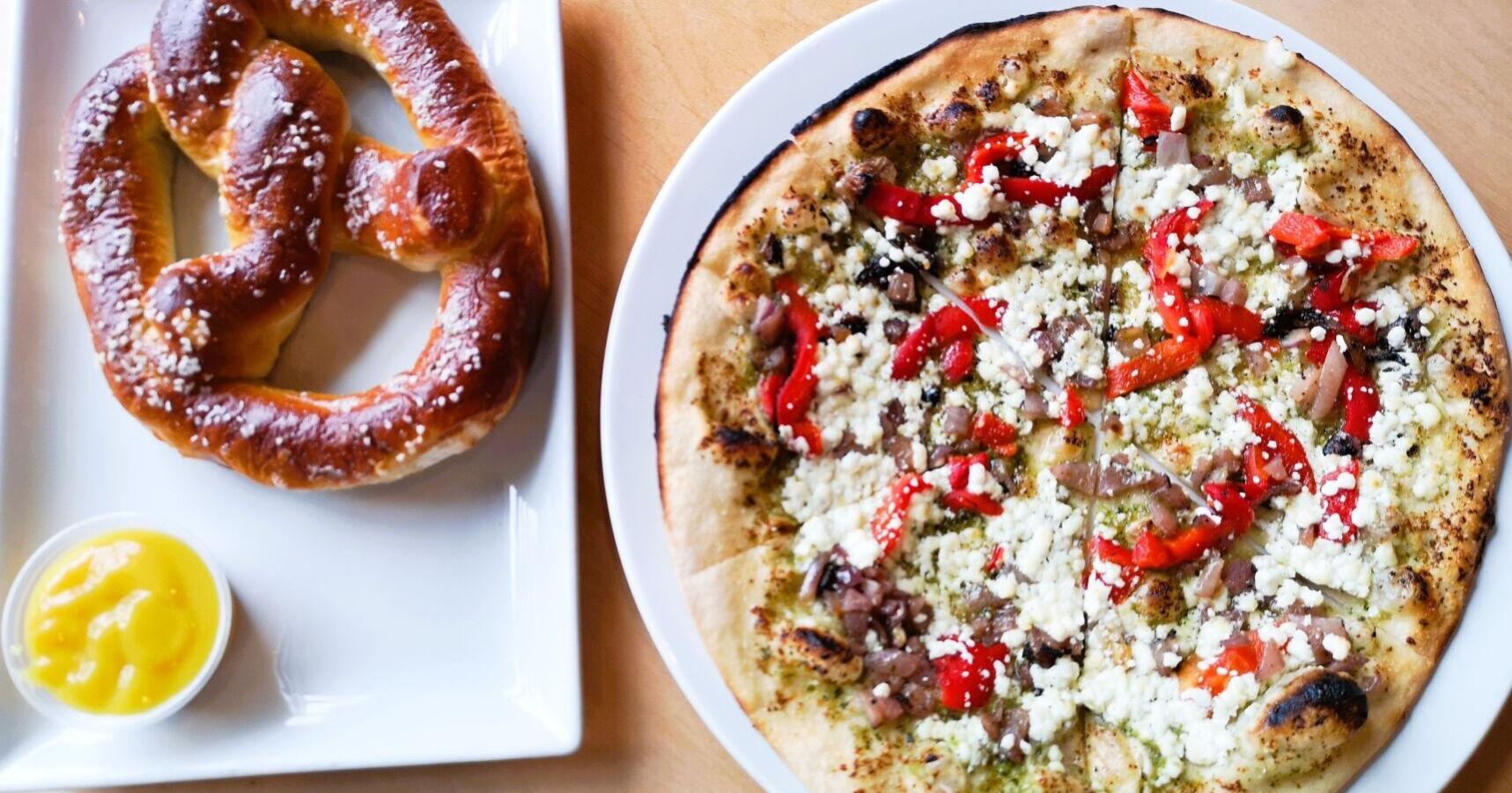 Pizza and a pretzel at Fixed Gear Brewing in Guelph - Vimarsana News