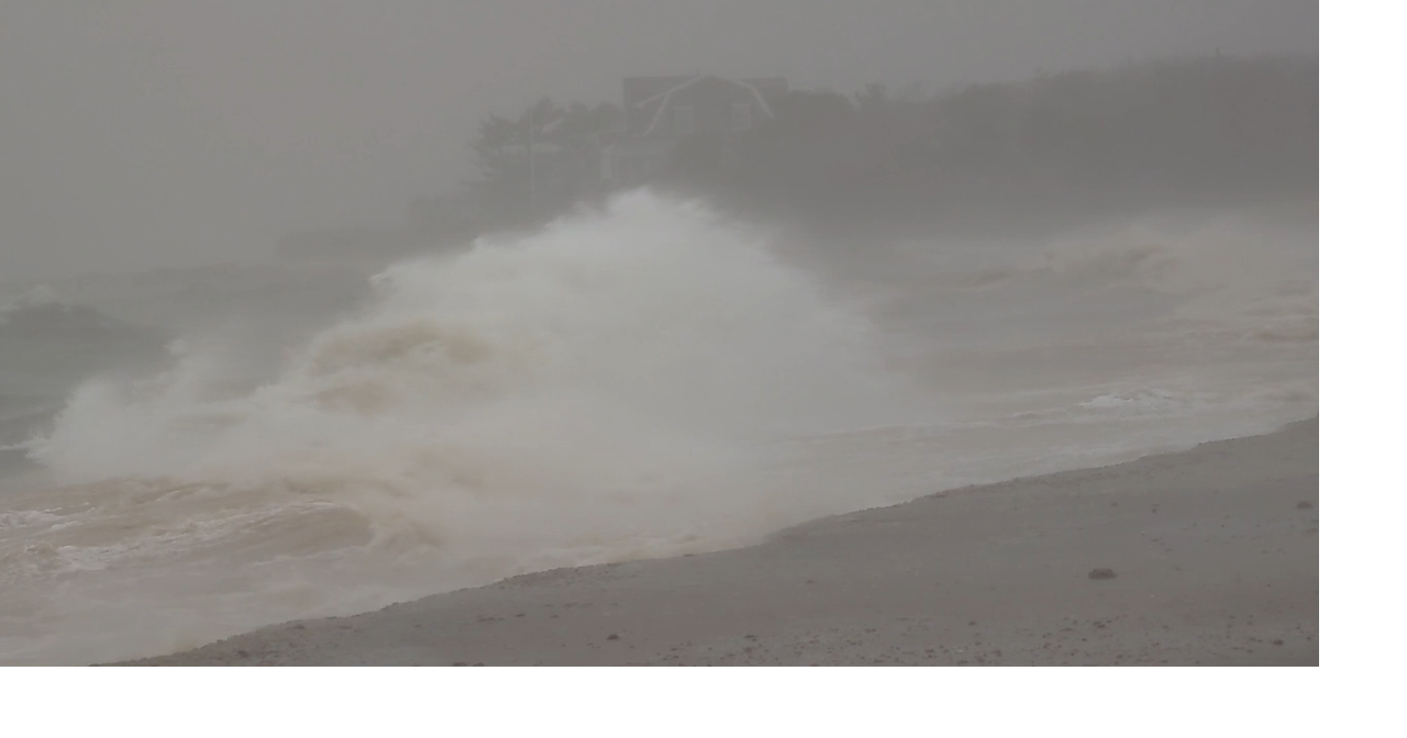 Heavy Winds And Surf At Menauhant Beach Falmouth