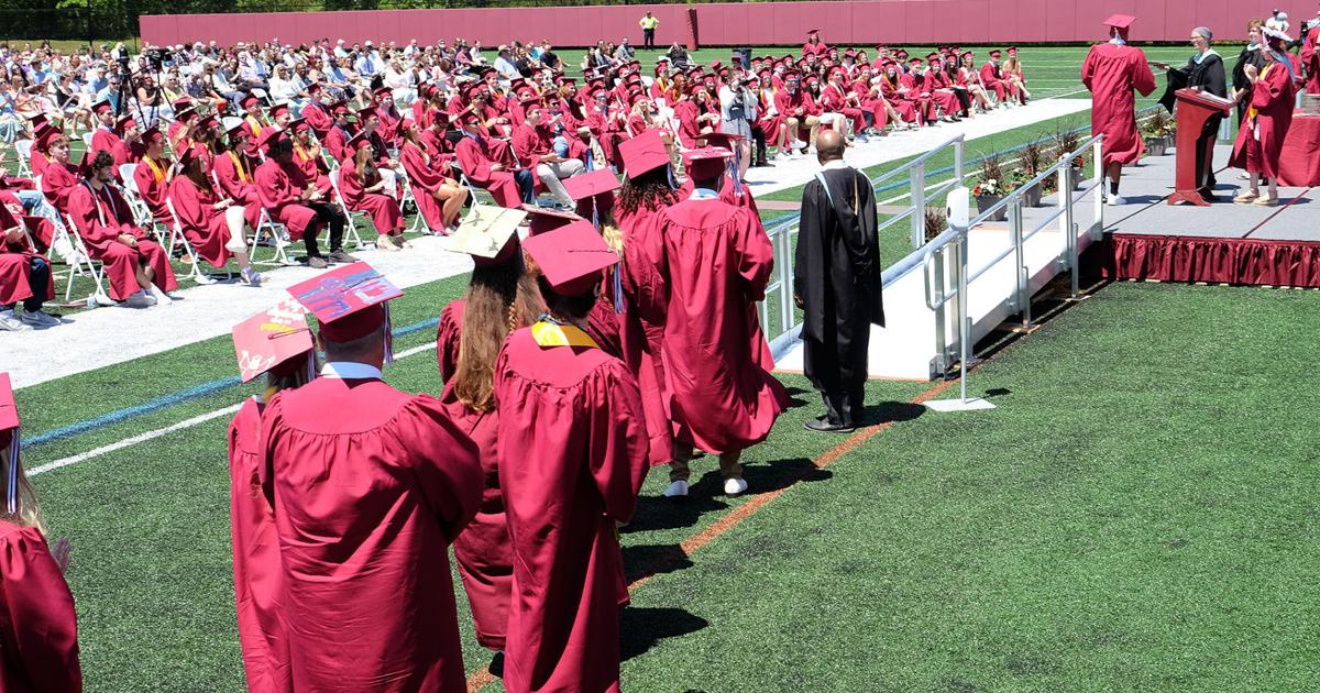 Falmouth High Graduates 1 Students On New Turf Field Falmouth News Capenews Net Falmouth High Graduates 1 Students On New Turf Field Falmouth News Capenews Net
