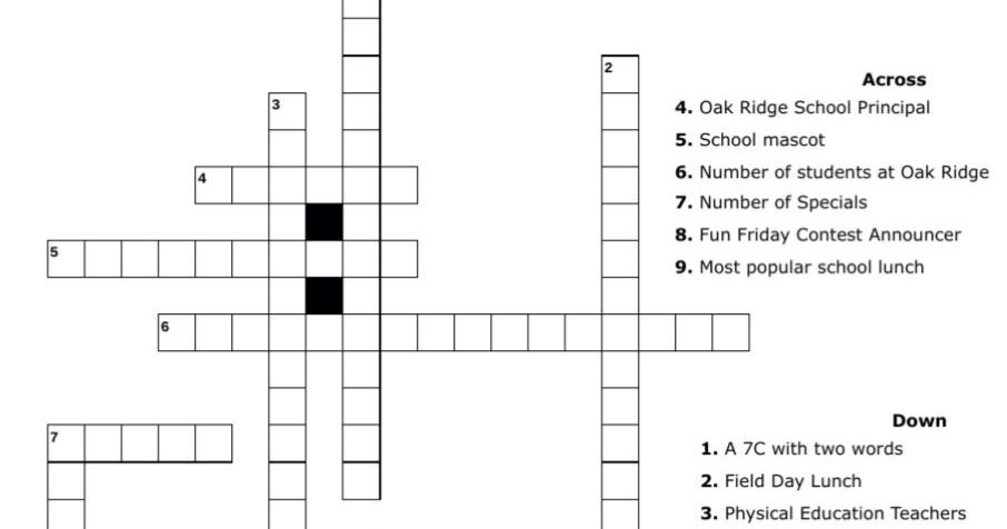 Oak Ridge News Crossword capenews net