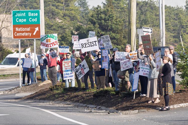 PHOTOS: May Day 'Stand Up' Rally At Bourne Rotary | Bourne | capenews.net