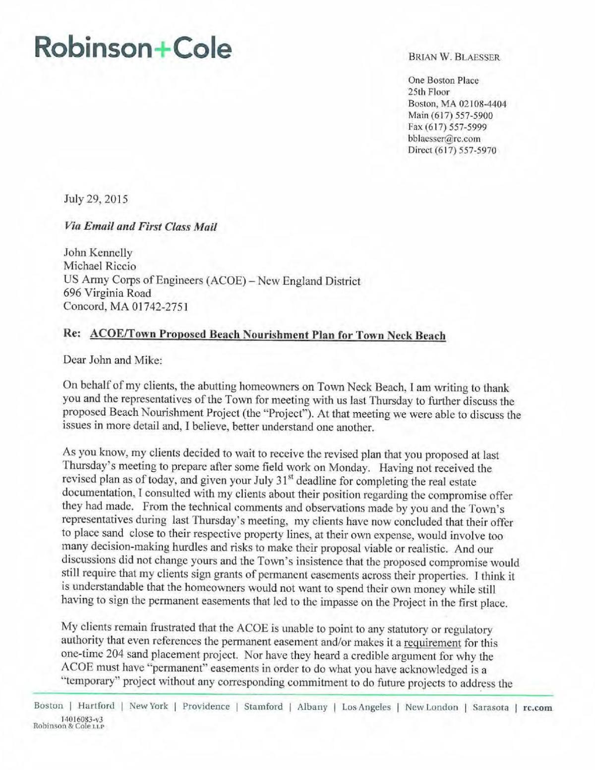 Letter On Behalf Of Abutting Homeowners Capenews Net