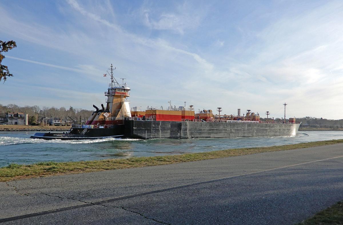 Oil Barges In The Canal