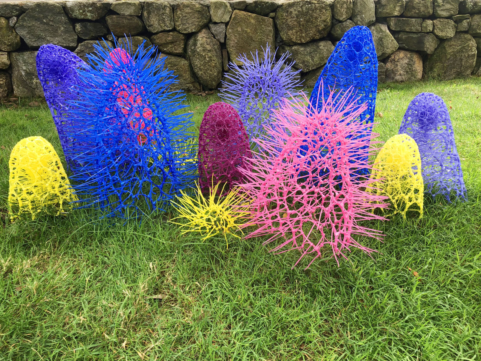 Cable Ties Are Woven Into Organic-Looking Forms By New York Artist