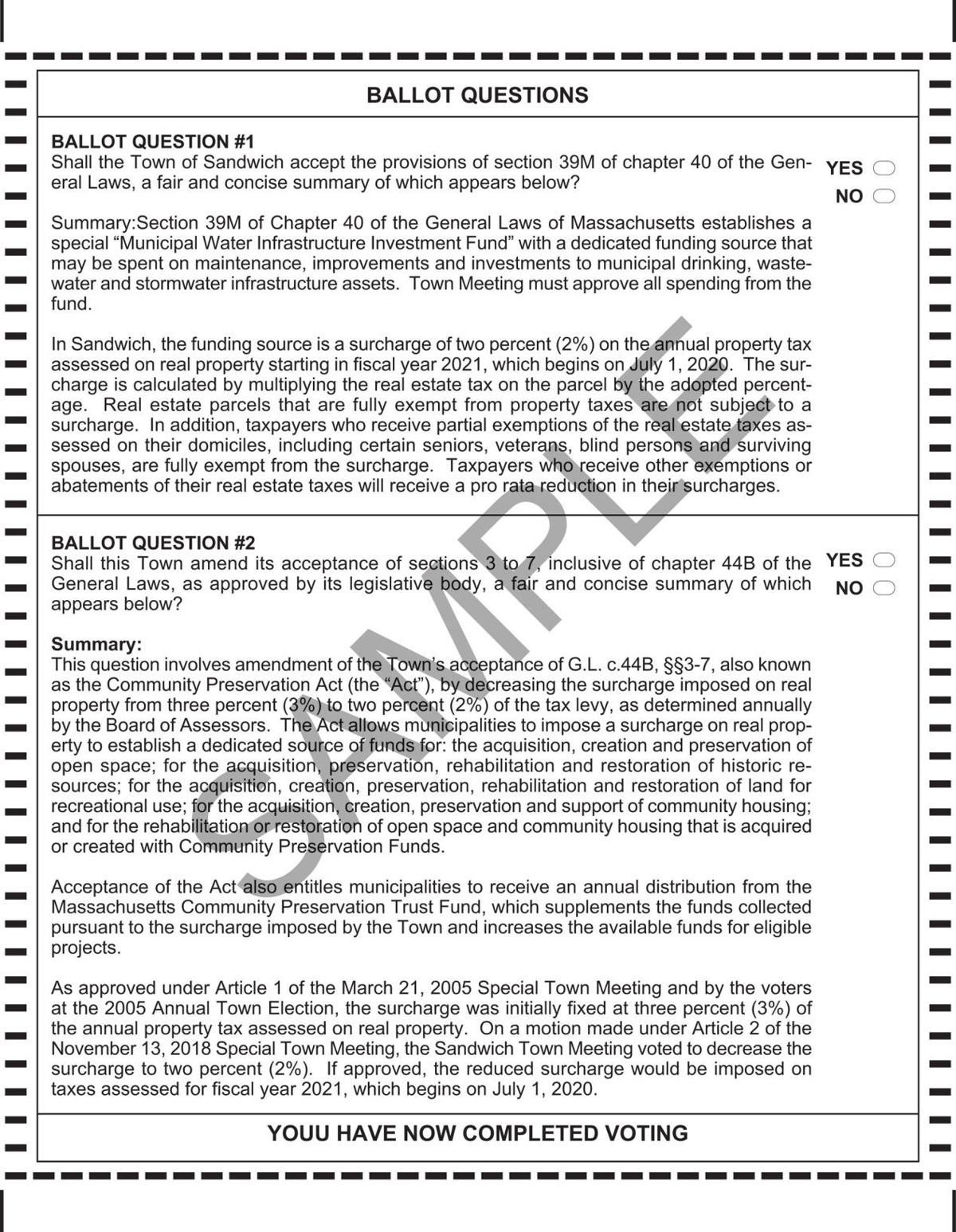 Absentee Ballots Now Available For Sandwich Election Sandwich