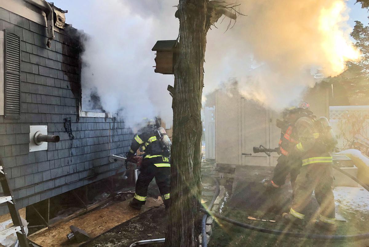 Firefighters Battle Flames And Cold At Pocasset Mobile Home Park