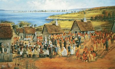 Karen Rinaldo S The First Thanksgiving 1621 Will Be Exhibited In Falmouth Arts Entertainment Capenews Net