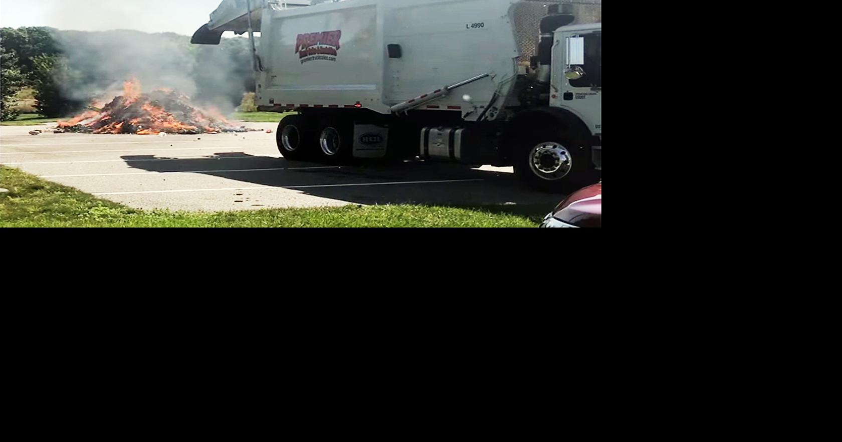 Trash From Garbage Truck Catches On Fire Falmouth News