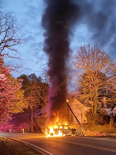 Truck, Utility Pole Catch Fire In Falmouth After Early-Morning Crash ...