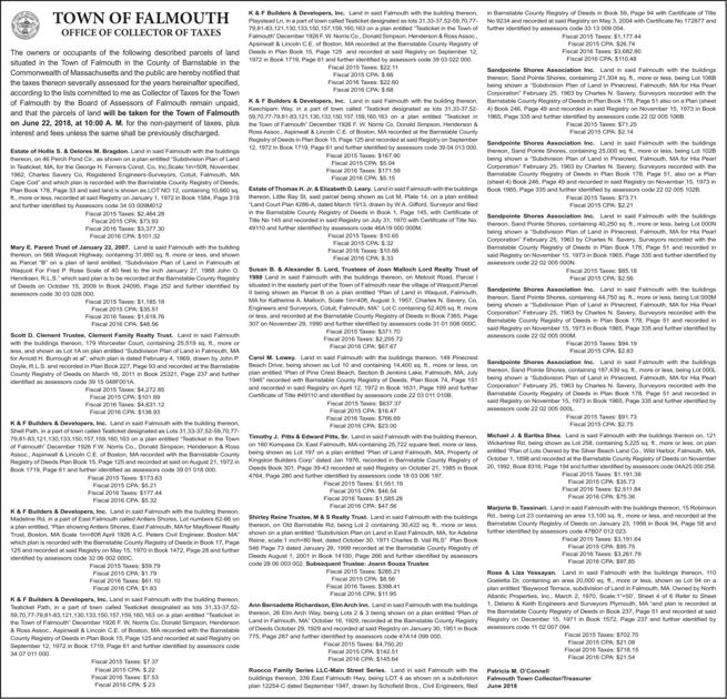 Legal Notices June 8 2018 Legal Notices Capenews Net