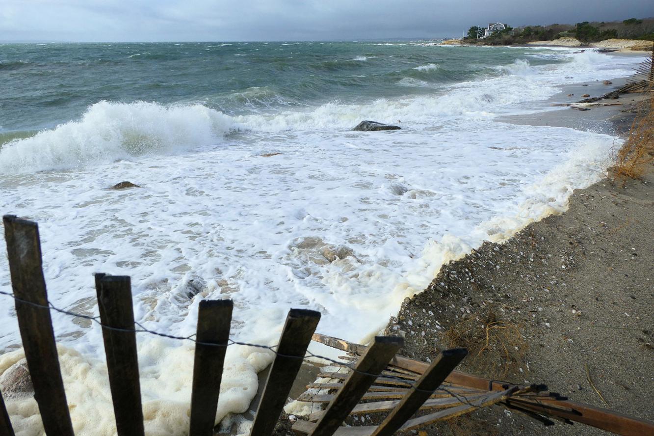 Storm Collides With Extreme High Tide, Falmouth Beach Roads Flood