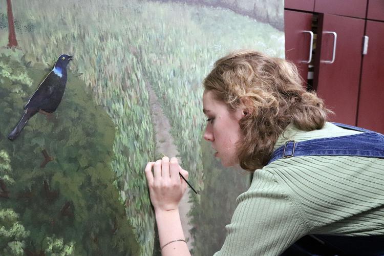 Falmouth High Teacher, Students Take Multiyear Mural Bird By Bird 