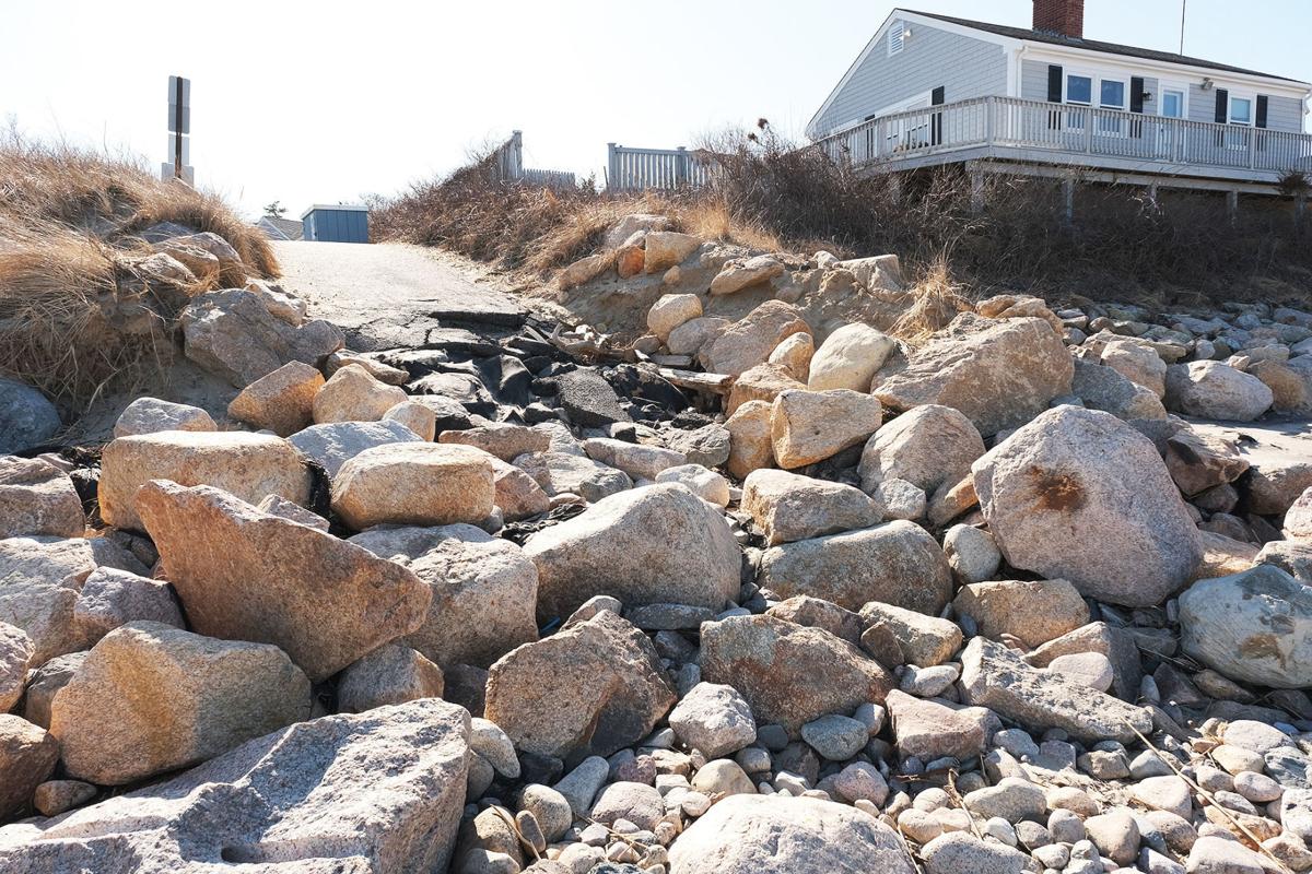 Sagamore Beach Path Blocked