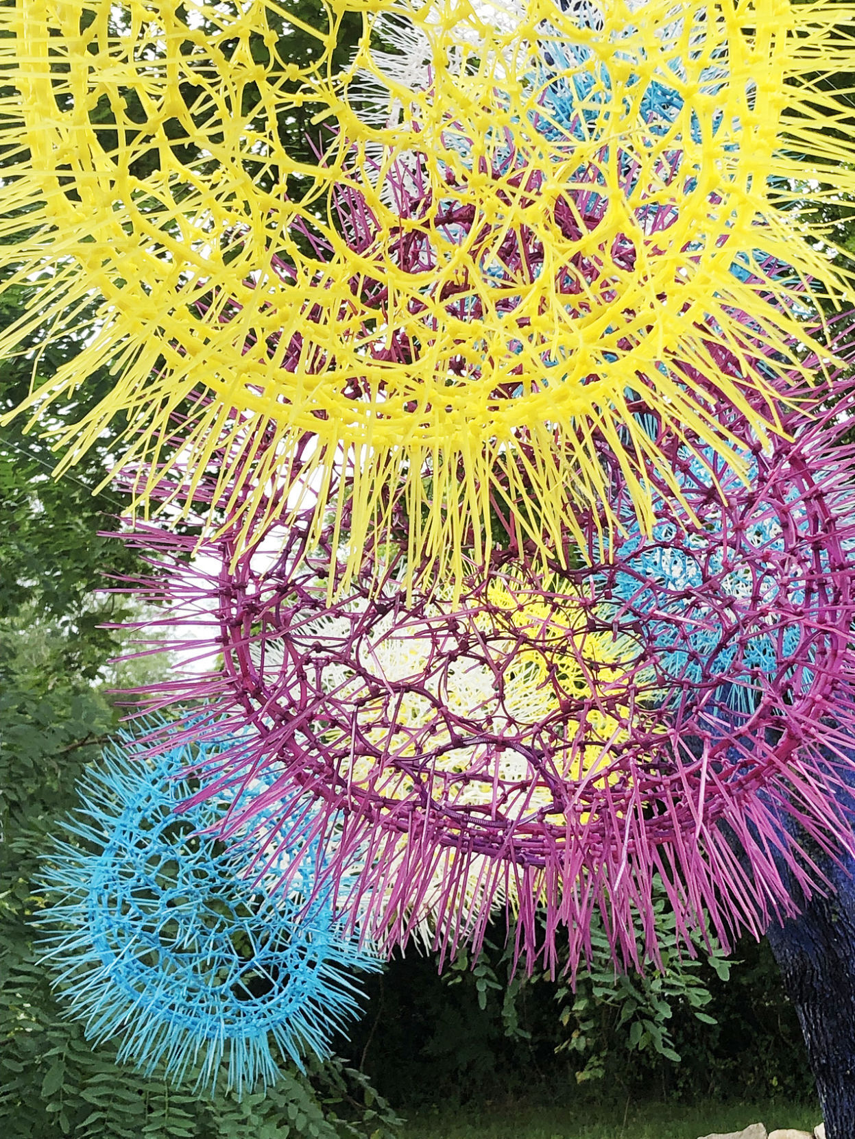 Cable Ties Are Woven Into Organic-Looking Forms By New York Artist