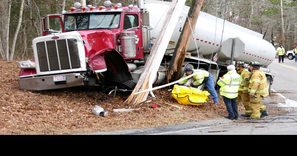 Tanker Truck Crashes On Sandwich Road; Fuel Spilled | Falmouth News ...