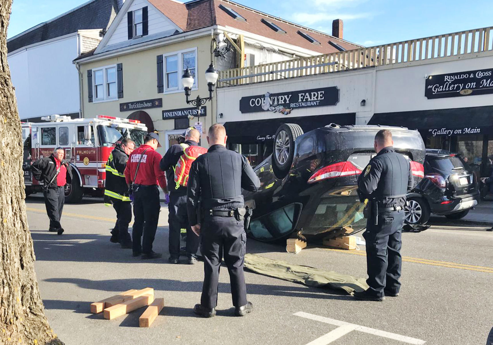 Car Flips Onto Roof During Crash On Main Street In Falmouth | Falmouth ...